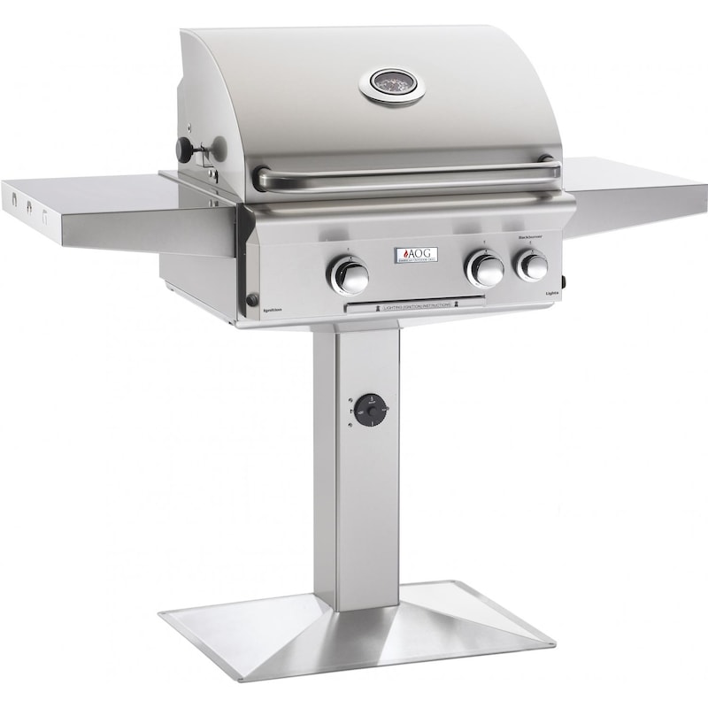 American Outdoor Grill L-Series 2-Burner Natural Gas Grill On Pedestal With Rotisserie - 24"