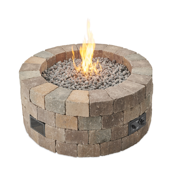 Bronson Block Round Gas Fire Pit Kit, Can You Convert A Natural Gas Fire Pit To Propane