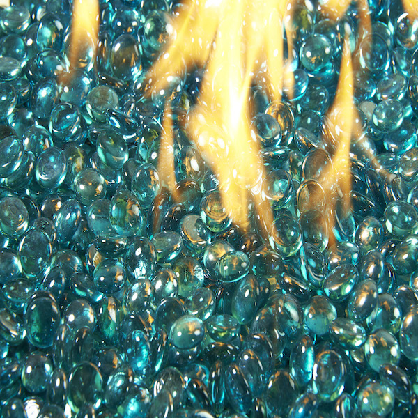 The Outdoor GreatRoom Company Aqua Marine Tempered Fire Glass Gems