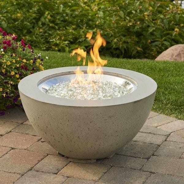 The Outdoor GreatRoom Company Cove 29" Round Gas Fire Pit Bowl - ships as a Propane Fire Pit and comes with a Natural Gas Conversion Kit (if needed)