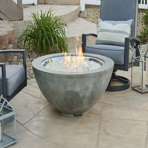Natural Grey Cove 42" Round Gas Fire Pit Bowl