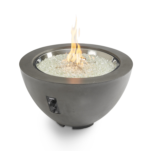  Midnight Mist Cove 42" Round Gas Fire Pit Bowl with manual ignition