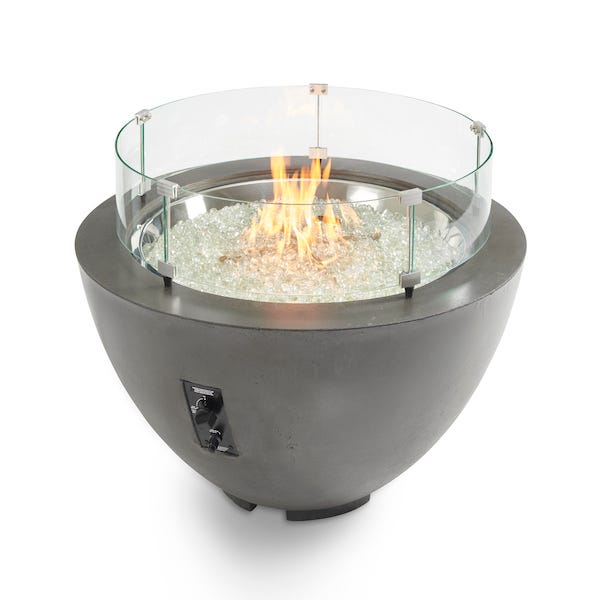 The Outdoor GreatRoom Company Midnight Mist Cove 42&quot; Round Gas Fire Pit Bowl - ships as a Propane Fire Pit and comes with a Natural Gas Conversion Kit (if needed)