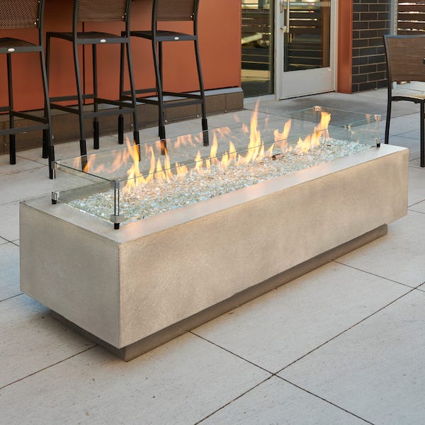 White Cove 72" Linear Gas Fire Table