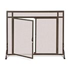 Pilgrim Forged Iron Fireplace Screen with Doors - 39"W x31"H