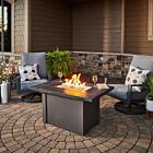 The Outdoor GreatRoom Company Stone Grey Havenwood Rectangular Gas Fire Pit Table with Grey Base - ships as a Propane Fire Pit and comes with a Natural Gas Conversion Kit (if needed)