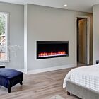 SimpliFire 72" Allusion Platinum Linear Electric Fireplace