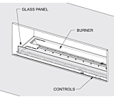 Empire Firebox - Deflector Glass, 60-in. Linear