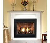 Standard Cabinet Mantel with Base - White