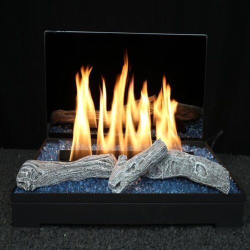 Vent Free Contemporary Millivolt Burner with Driftwood Logs