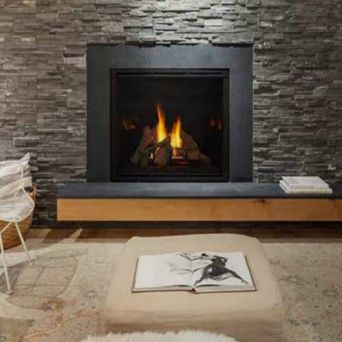 Heat & Glo True 36" Single-Sided Direct Vent Gas Fireplace with Reflective Glass Liner