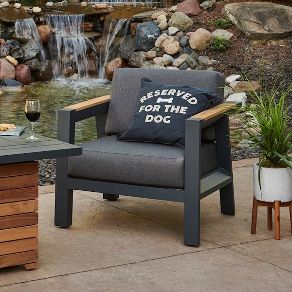 The Outdoor GreatRoom Company Darien Teak Chat Chairs