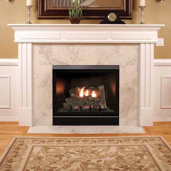 Empire Tahoe Clean-Face Direct Vent Fireplace Deluxe 32" with Log Set