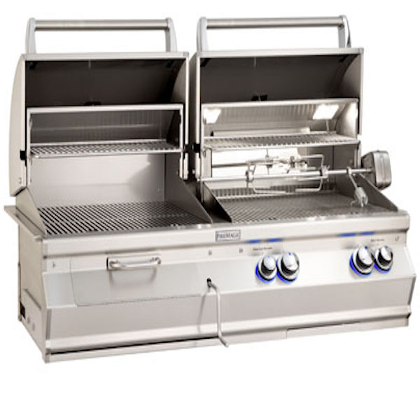 Fire Magic Aurora A830I 46-Inch Gas and Charcoal Built-In Grill with Analog Thermometer - Natural Gas