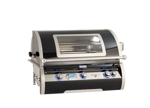 Fire Magic Echelon Black Diamond H790I 36-Inch Built-In Grill with Rotisserie and Magic Window View
