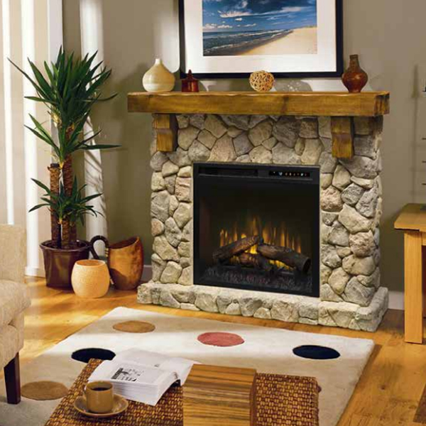 Dimplex Fieldstone Mantel Electric Fireplace
