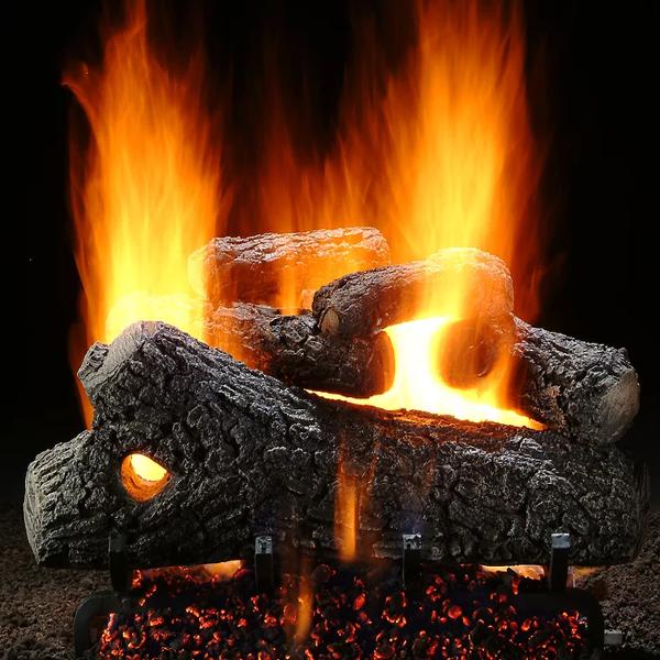 Hargrove Oak Full Pan Vented Gas Log Set