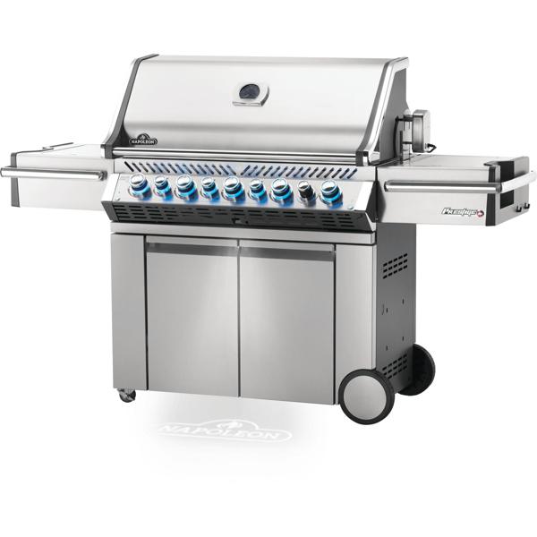 Napoleon Grill Prestige PRO 665 Gas Grill with Infrared Rear Burner and Infrared Side Burner and Rotisserie Kit