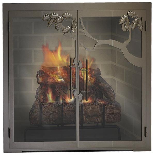 Masonry Custom Fireplace Doors - Oak Tree
