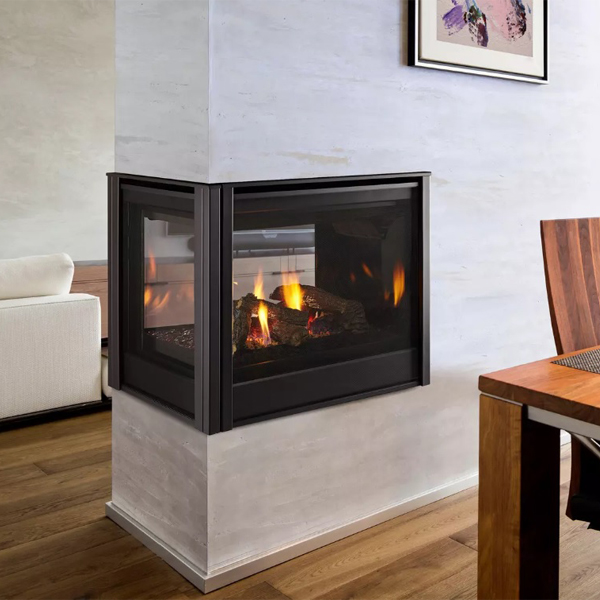 Heat &amp; Glo Pier 36 36&quot; Multi-Sided See-Through Top-Rear Gas Fireplace