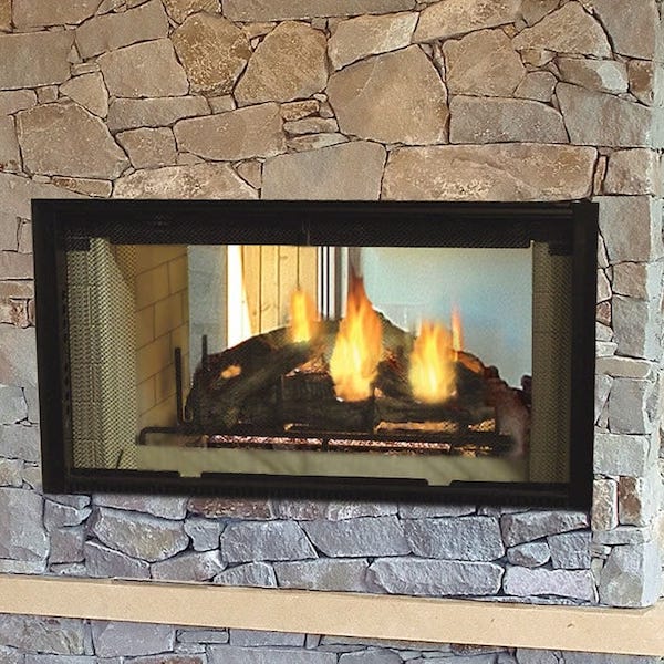 Majestic 42" Designer See-Through Wood Burning Fireplace