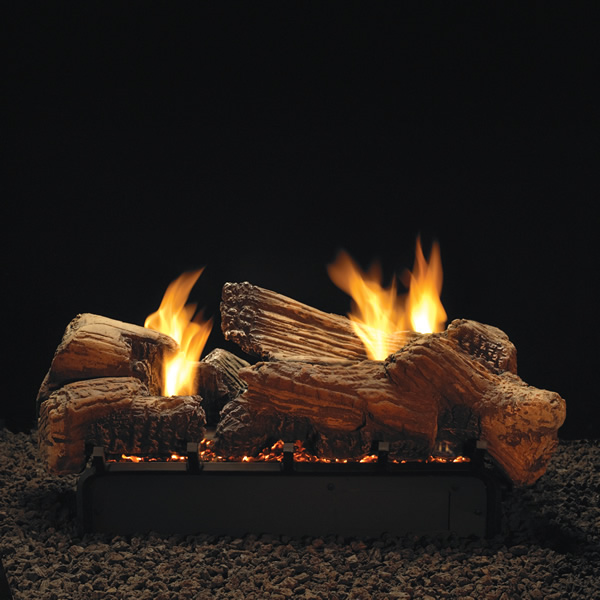 Empire Stone River Ventless Gas Log Set - 18", 24", 36" - Remote with Variable Flame Control Optional