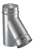 Type B Gas Vent 3" X 4" Double-Wall Wye with 45 degree Branch